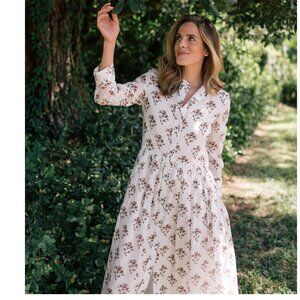Brock Collection White Neutral Floral Maxi Dress